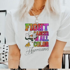 Official Miami Hurricanes Fight Cancer In All Color Shirt