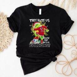 Official Santa Grinch X Atlanta Falcons They Hate Us Because They Ain’t Us Christmas Shirt