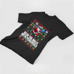 Official Santa deck the halls ugly Christmas pickleball 2024 T shirt