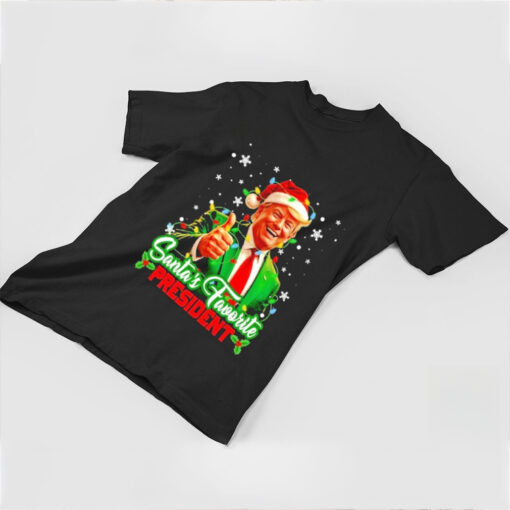 Official Santa’s Favorite President Funny Trump Christmas Xmas T Shirt