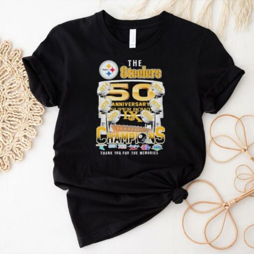 Official The Pittsburgh Steelers 50 Anniversary Super Bowl Champions Thank You For The Memories Shirt