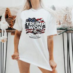 Official Trump Won 2024 Election Promises Made Promises Kept Shirt