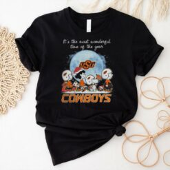 Oklahoma State Cowboys It The Most Wonderful Time Of The Year Peanut Characters Christmas Shirt