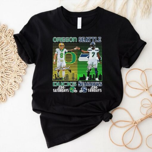 Oregon Ducks On Saturdays X Seattle Seahawks On Sundays Shirt