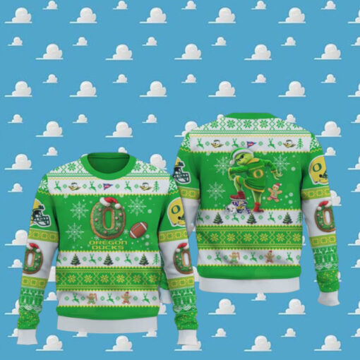 Oregon Ducks The Grinch Hates Christmas Happy Holidays Ugly Sweater