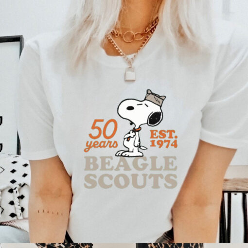 Peanuts 50 Years EST.1974 Beagle Scouts T Shirt