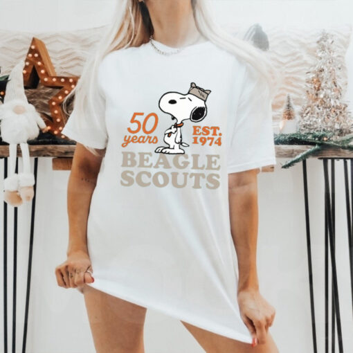 Peanuts 50 Years EST.1974 Beagle Scouts T Shirt