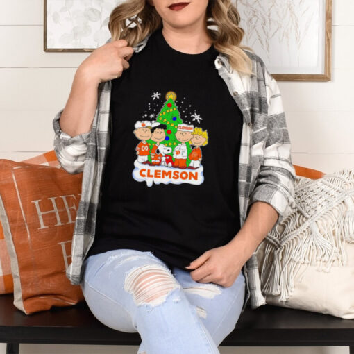 Peanuts Clemson Tigers Christmas tree shirt