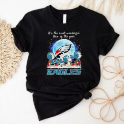 Peanuts Eagles it’s the most wonderful time of the year Christmas shirt