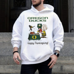 Peanuts Oregon Ducks Happy Thanksgiving shirt