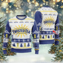 Personalized Twisted Tea Christmas Star Ugly Sweater