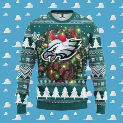 Philadelphia Eagles Sweatshirt Christmas Snowflakes, Philadelphia Eagles Ugly Sweater