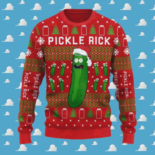 Pickle Rick Knitting Ugly Christmas Sweater