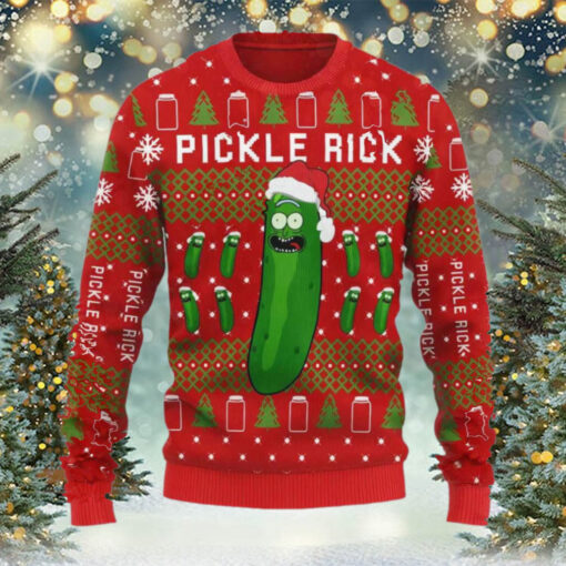 Pickle Rick Knitting Ugly Christmas Sweater