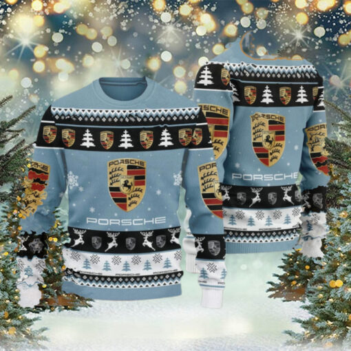 Porsche 2024 Christmas Blue Ugly Sweater