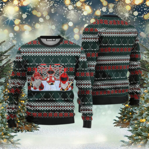 Santa Hockey Ugly Christmas Sweater