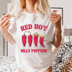 Red hot silly peppers cute t shirt