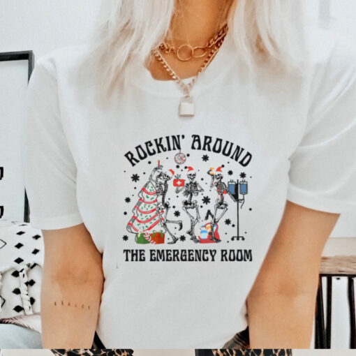 Rockin Around The Emergency Room Shirt, Christmas Shirt For Doctors, ER Xmas Shirt