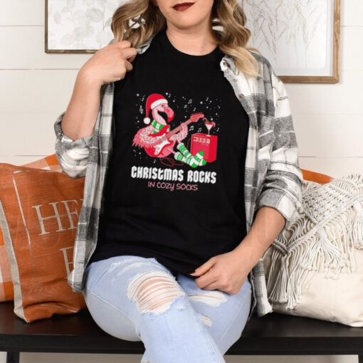 Rockin’ Flamingo Christmas rocks shirt