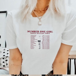 Rose Number on girl single release times schedule shirt