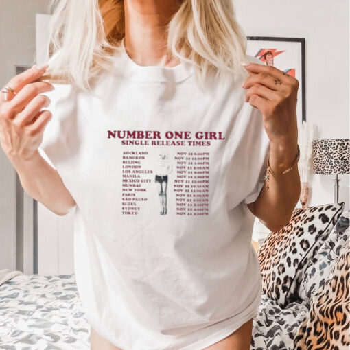 Rose Number on girl single release times schedule shirt