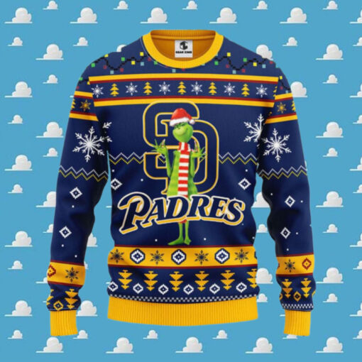 San Diego Padres Christmas Sweater Grinch Holiday Theme