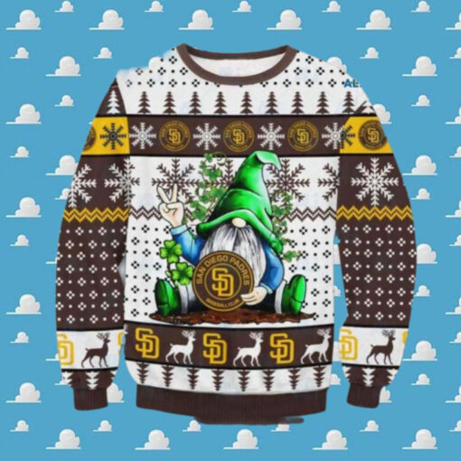 San Diego Padres Gnome Christmas Sweater Peaceful Design