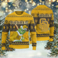 San Diego Padres Grinch Stolen Ugly Christmas Sweater, MLB Christmas Sweater