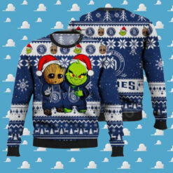 San Diego Padres Ugly Sweater Baby Groot And Grinch Design