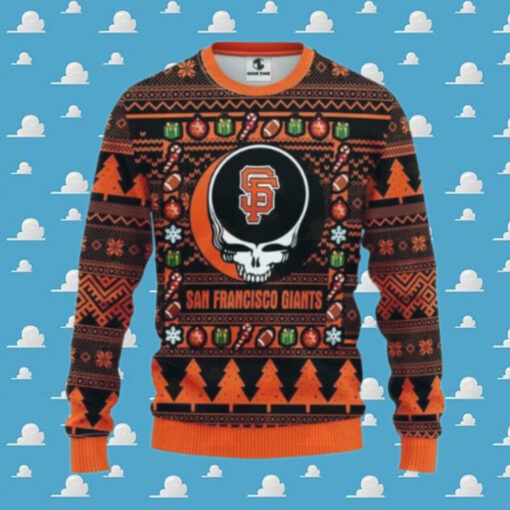 San Francisco Giants Grateful Dead Ugly Christmas Sweater, MLB Christmas Sweater