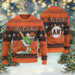 San Francisco Giants Grinch Stolen Ugly Christmas Sweater, MLB Christmas Sweater