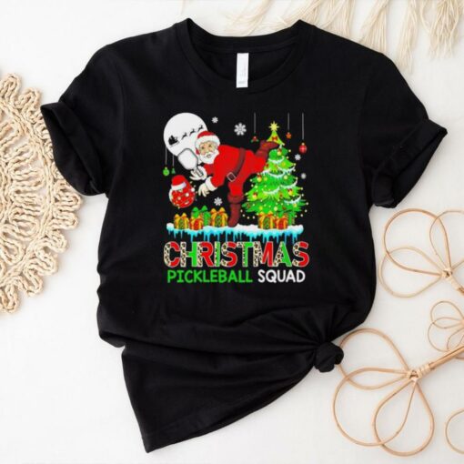 Santa Christmas Pickleball Squad Tee Shirt