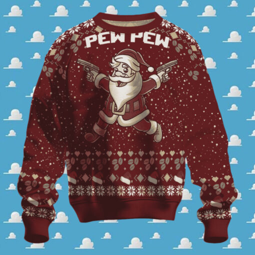 Santa Claus Pew Pew Ugly Christmas Sweater