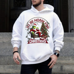 Santa Grinch I’ll be home for Christmas shirt