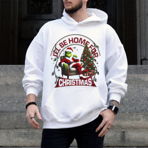 Santa Grinch I’ll be home for Christmas shirt