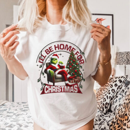 Santa Grinch I’ll be home for Christmas shirt