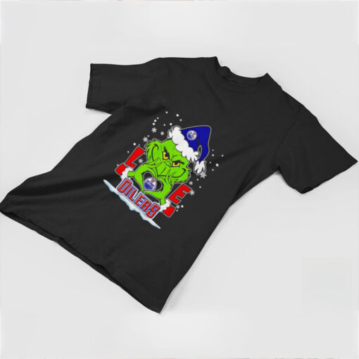 Santa Grinch love Edmonton Oilers shirt