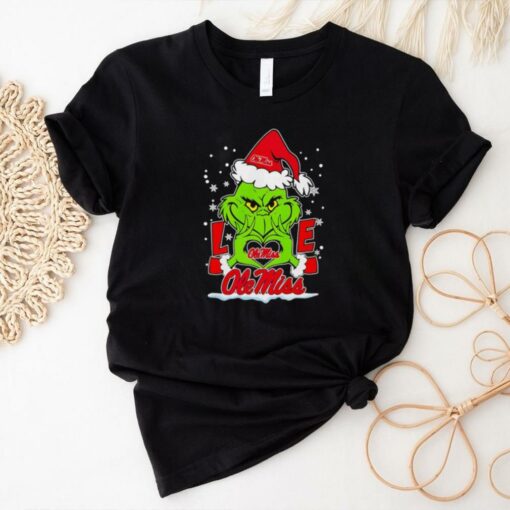 Santa Grinch love Ole Miss Rebels shirt