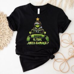 Santa Grinch riding car is this Jolly enough Christmas shirt