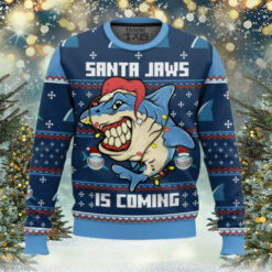 Santa Jaws Is Coming Ugly Sweater