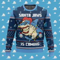 Santa Jaws Is Coming Ugly Sweater