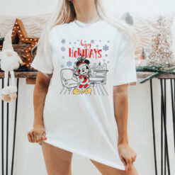 Santa Mickey Mouse Happy Holidays Shirt