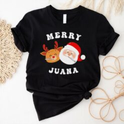 Santa and Rudolph merry juana Christmas shirt