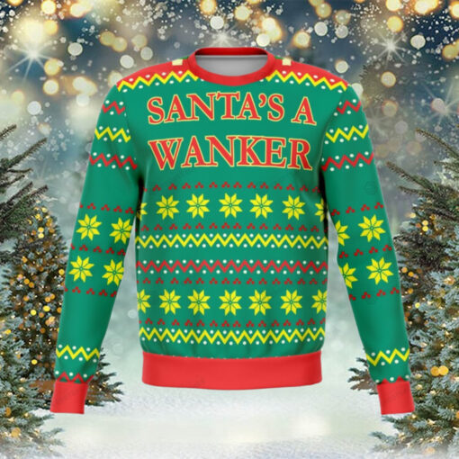 Santa’s Wanker Offensive Ugly Christmas Sweater