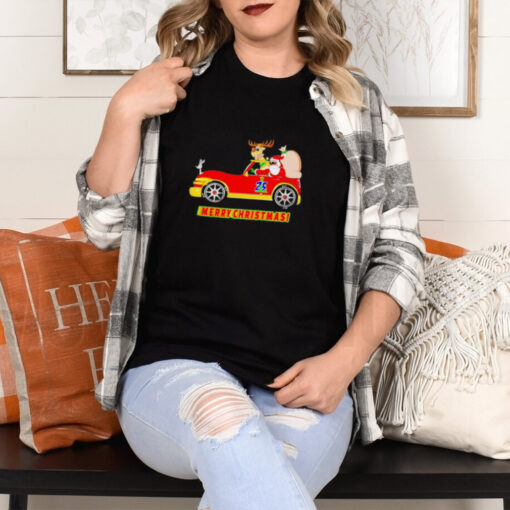 Santa’s driving new car Merry Christmas shirt