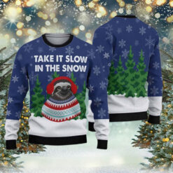 Sloth Take It Slow In The Snow Ugly Christmas Sweater