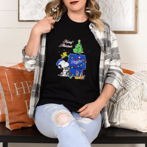 Snoopy Woodstock Merry Christmas Los Angeles Dodgers shirt