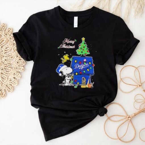 Snoopy Woodstock Merry Christmas Los Angeles Dodgers shirt