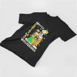 Snoopy and Woodstock Merry Christmas Michigan Wolverines shirt