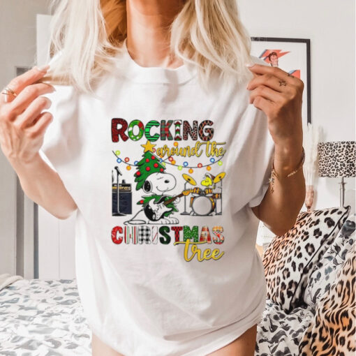 Snoopy rocking around the Christmas tree shirt